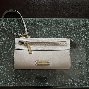 Anne Klein Metallic Wristlet